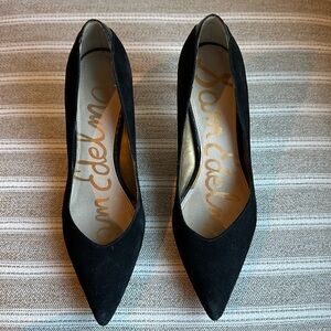 Black suede Sam Edelman heels